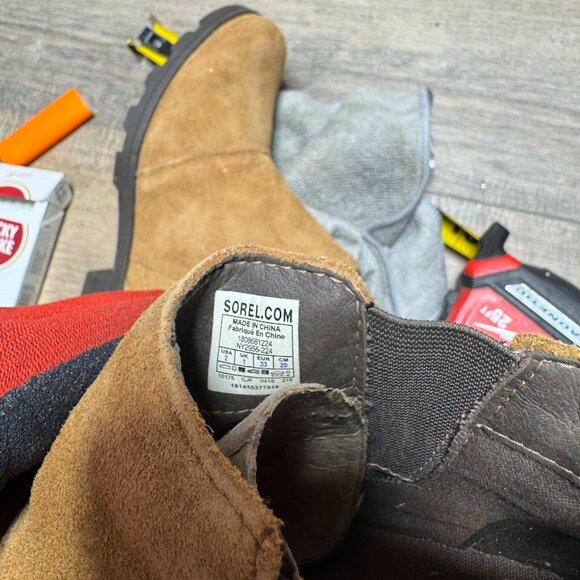 Sorel Emelie Brown Suede Ankle Boot Youth Size 2 - Picture 5 of 7